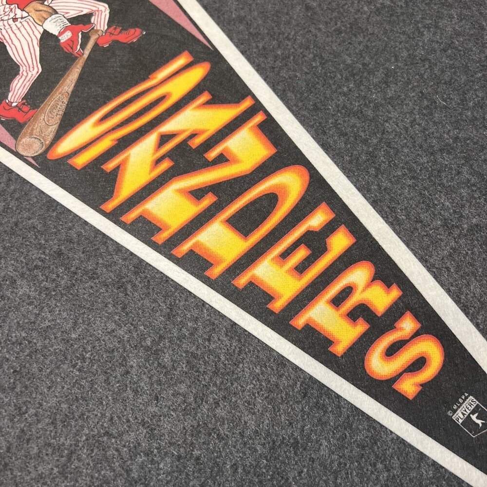 Vintage Wincraft Deion Sanders Cincinnati Reds Player Pennant #163, 30" x 12" - Picture 4 of 9